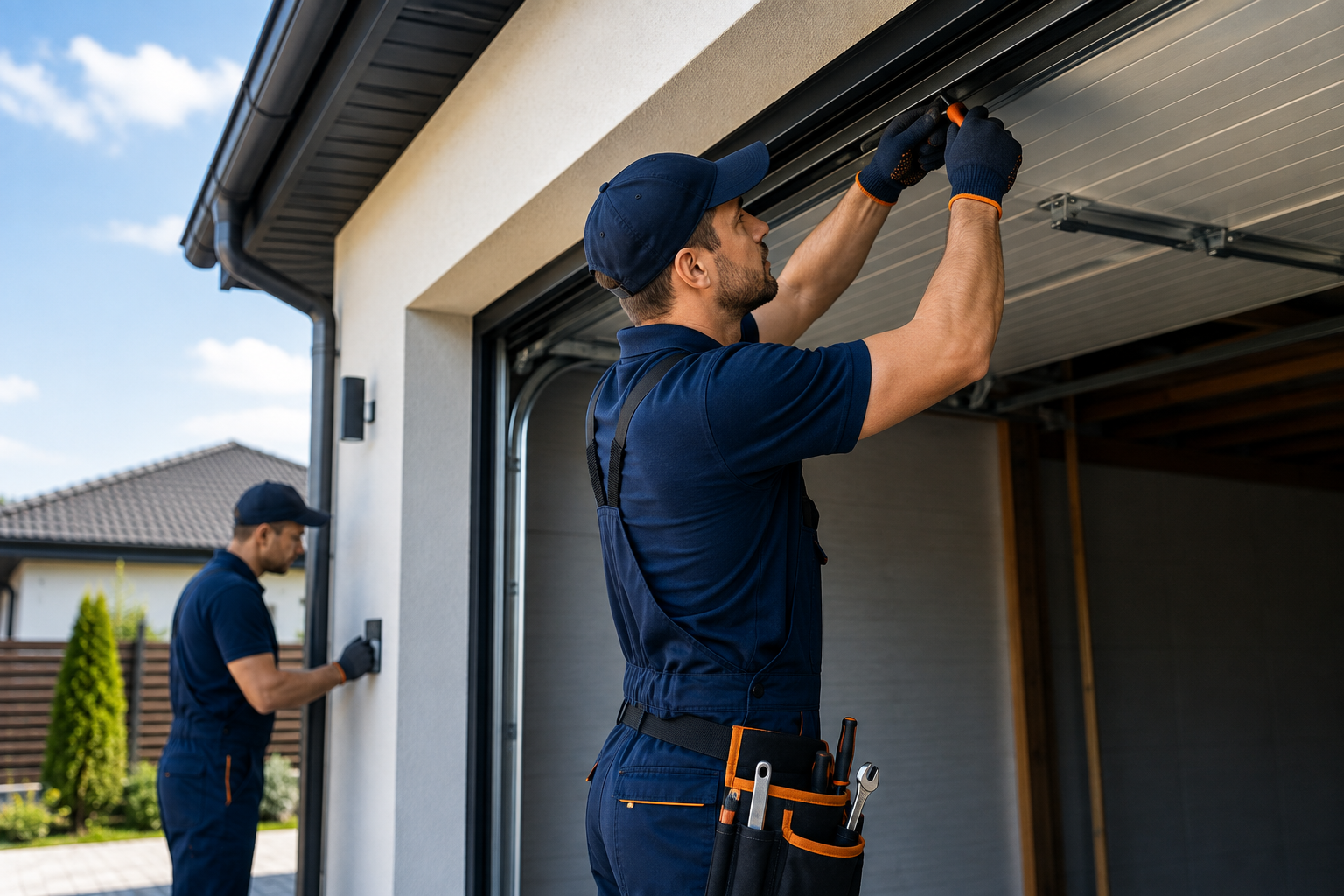 Garage door technician providing professional service in Baytown Texas